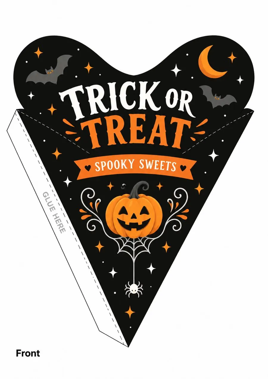 Printable Halloween cone design