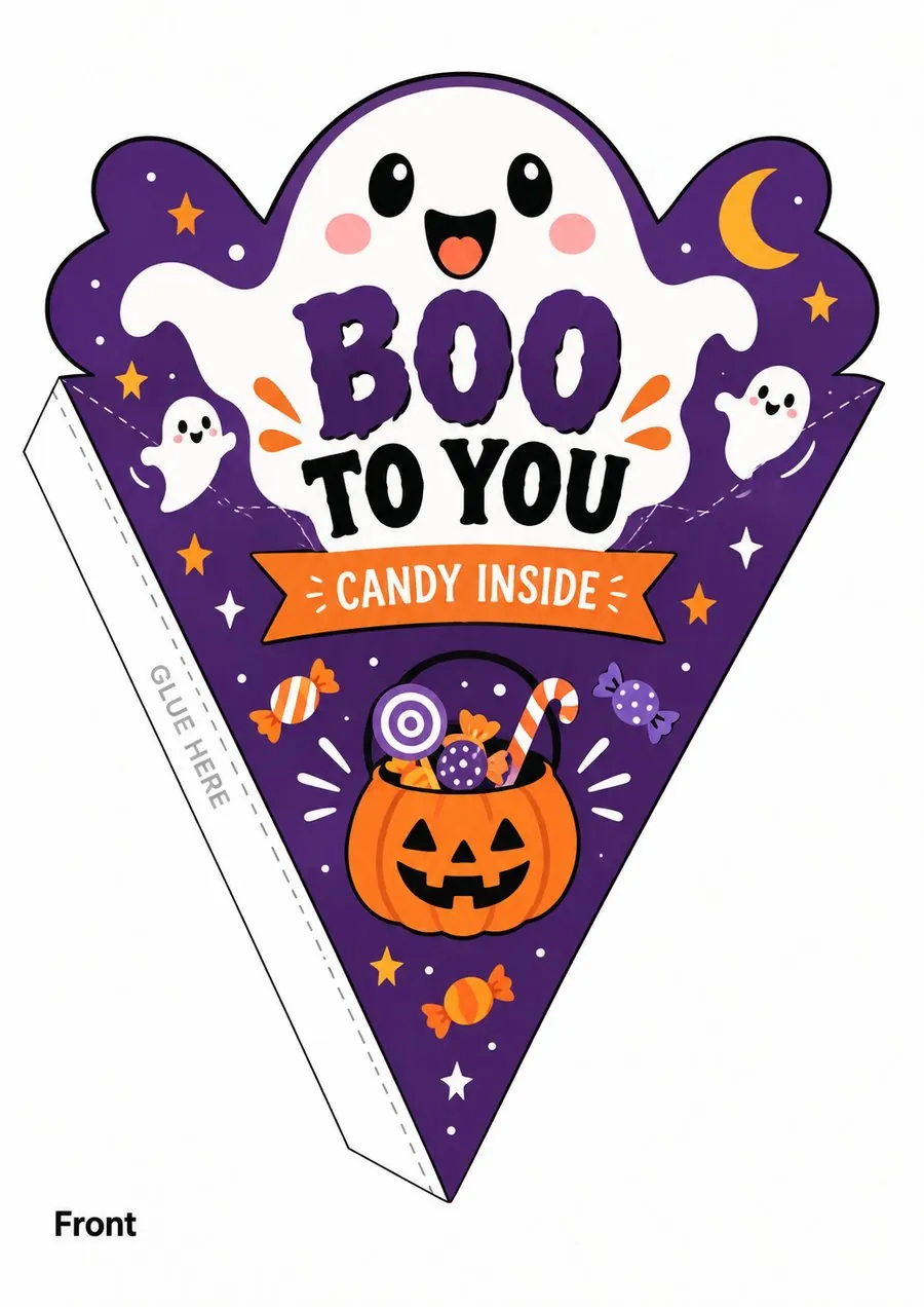 Printable Halloween cone design