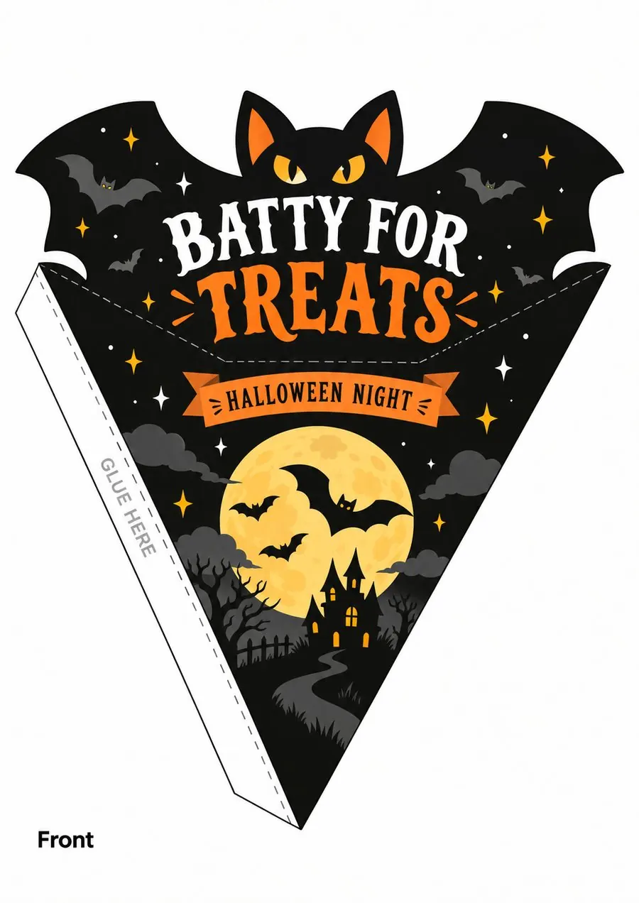 Printable Halloween cone design