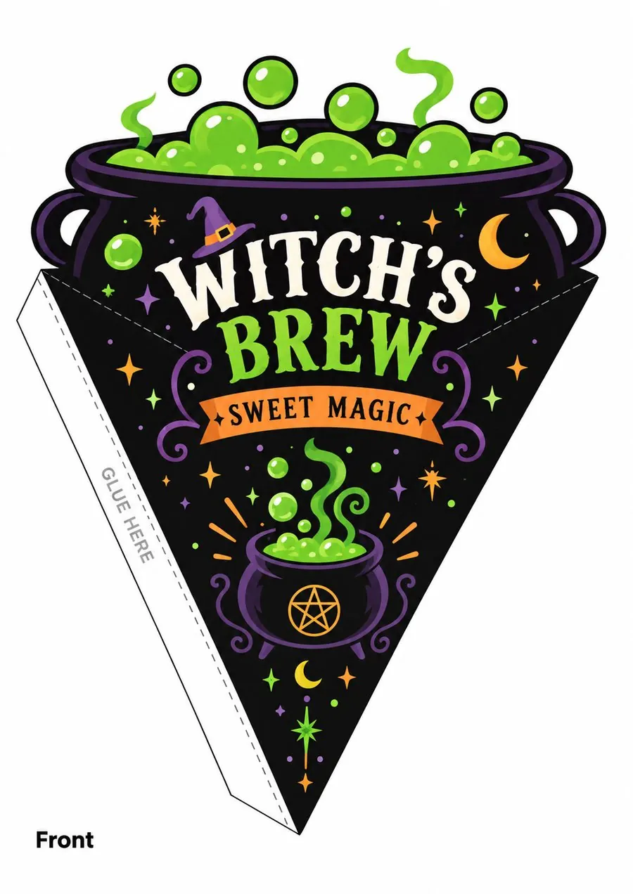Printable Halloween cone design