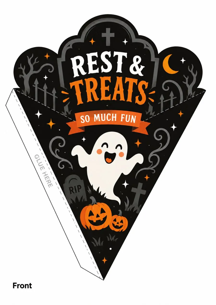 Printable Halloween cone design