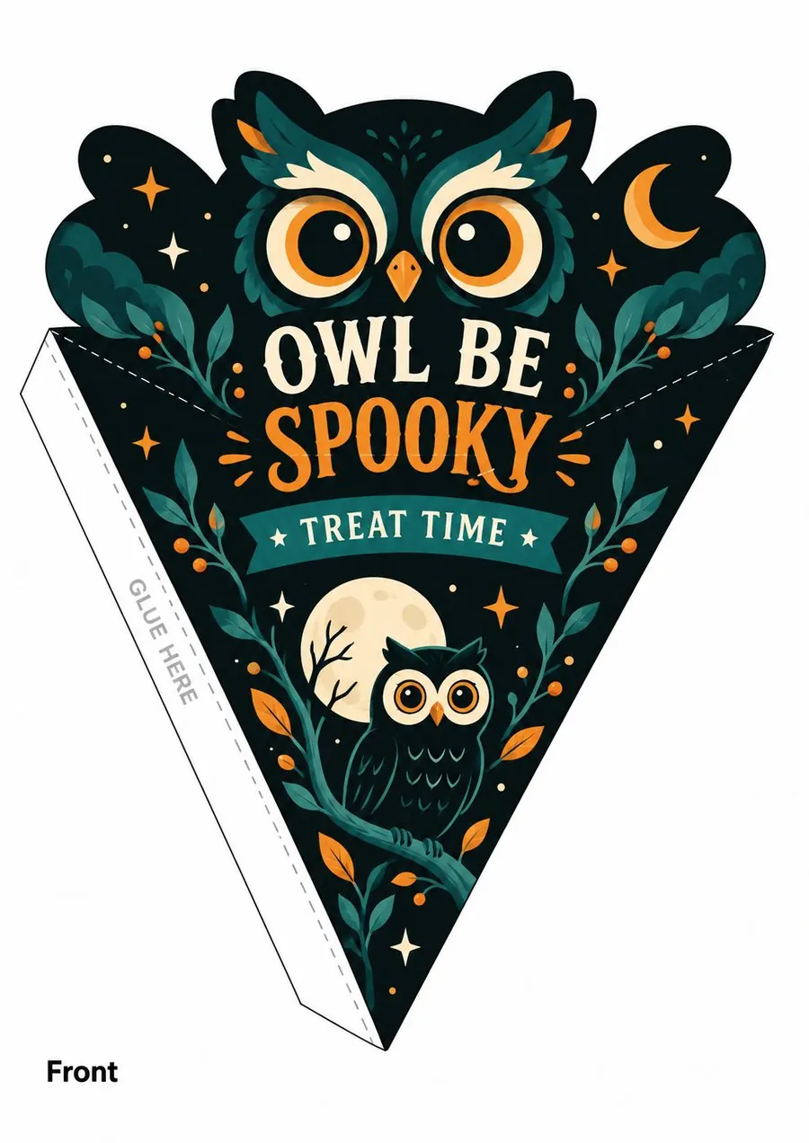 Printable Halloween cone design