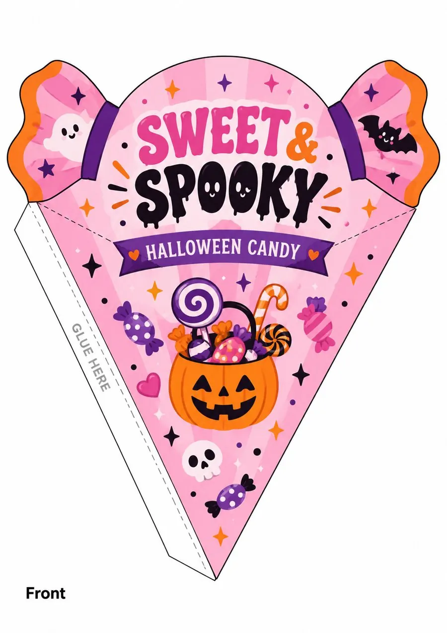 Printable Halloween cone design