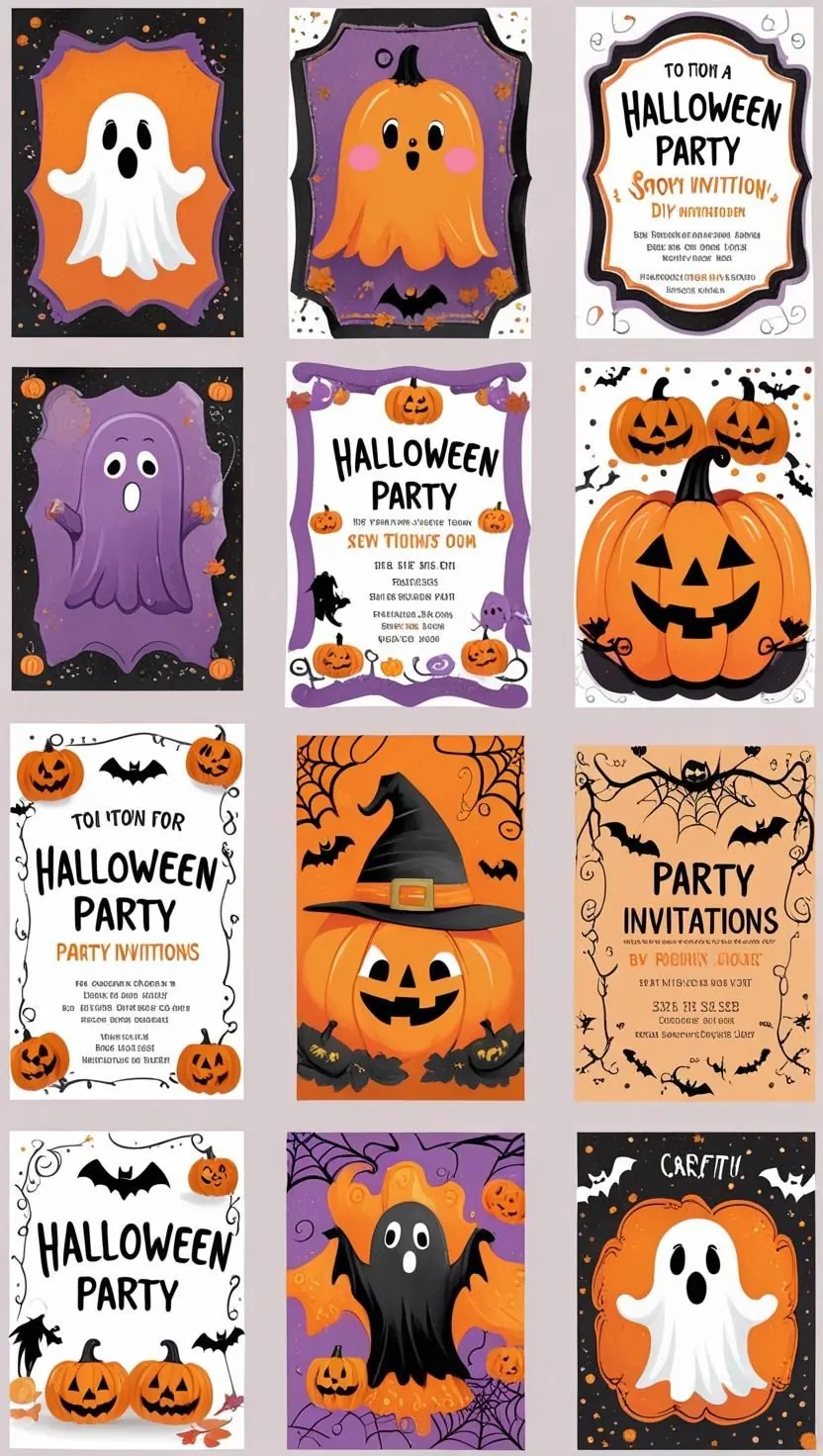 Printable Halloween party designs